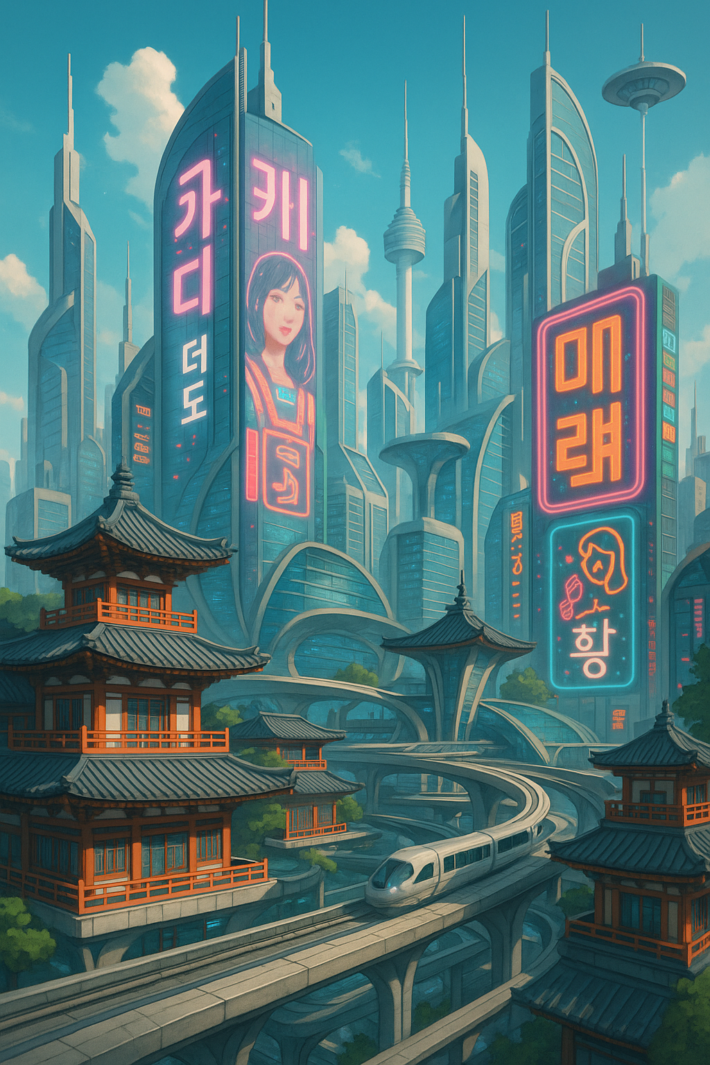 Modern futuristic city